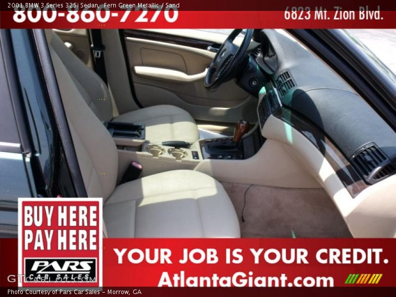 Fern Green Metallic / Sand 2001 BMW 3 Series 325i Sedan