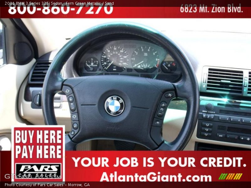 Fern Green Metallic / Sand 2001 BMW 3 Series 325i Sedan