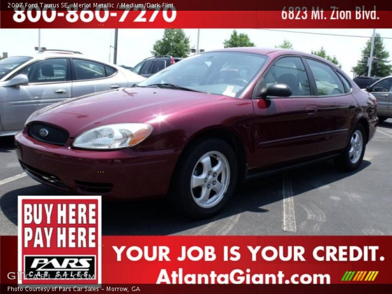 Merlot Metallic / Medium/Dark Flint 2007 Ford Taurus SE
