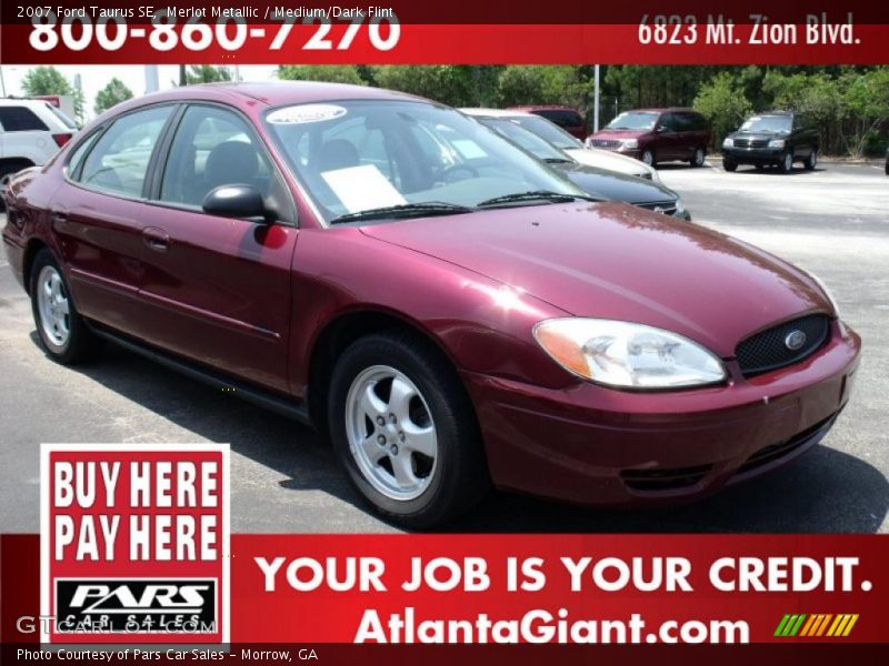 Merlot Metallic / Medium/Dark Flint 2007 Ford Taurus SE
