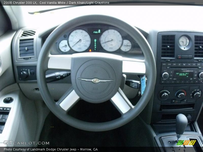 Cool Vanilla White / Dark Khaki/Light Graystone 2008 Chrysler 300 LX