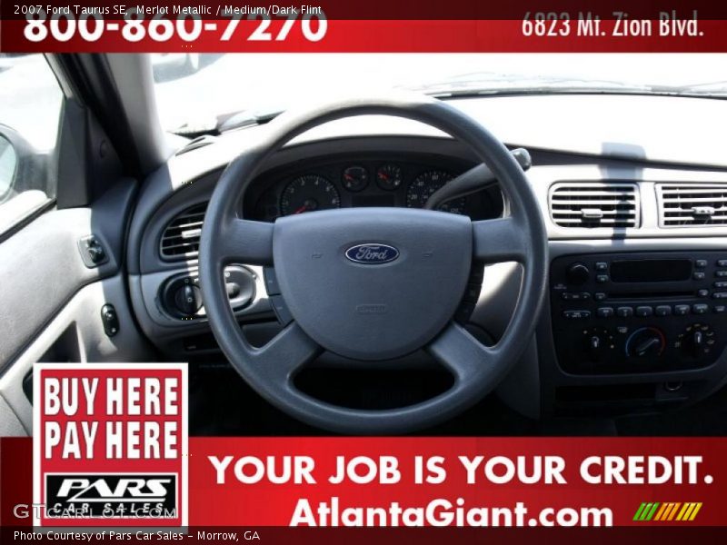 Merlot Metallic / Medium/Dark Flint 2007 Ford Taurus SE