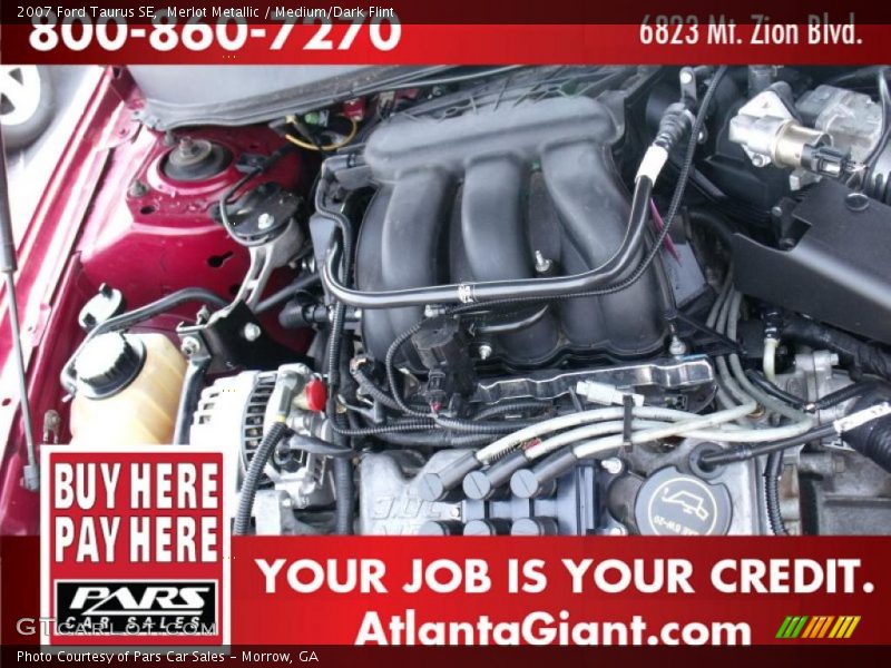 Merlot Metallic / Medium/Dark Flint 2007 Ford Taurus SE