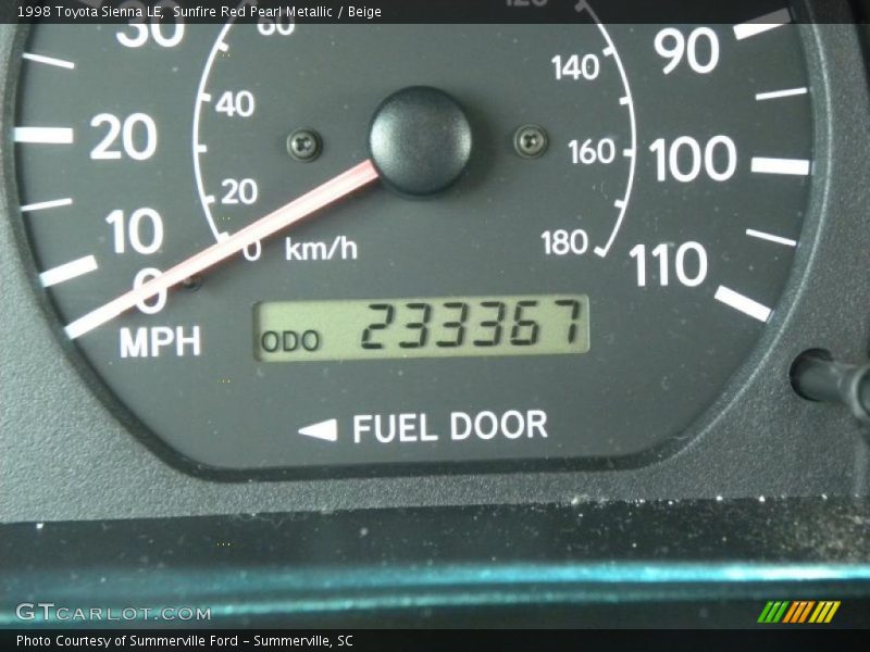 Sunfire Red Pearl Metallic / Beige 1998 Toyota Sienna LE