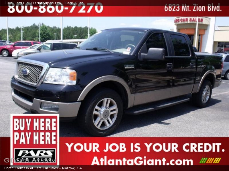 Black / Tan 2005 Ford F150 Lariat SuperCrew