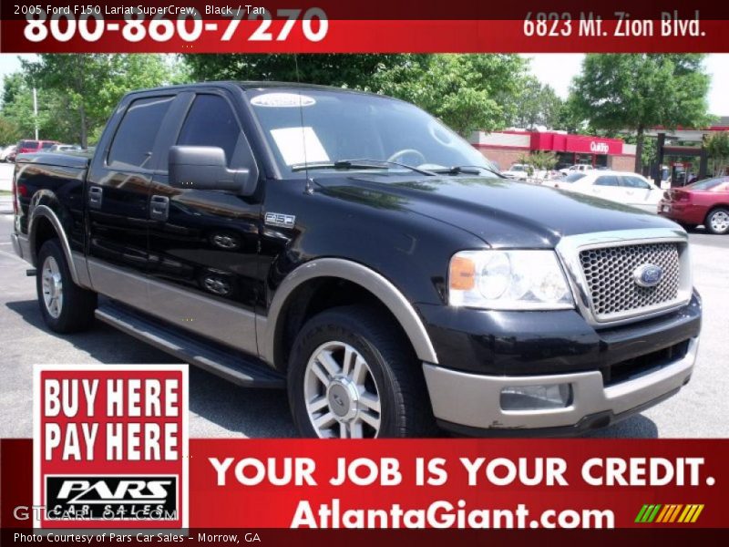 Black / Tan 2005 Ford F150 Lariat SuperCrew