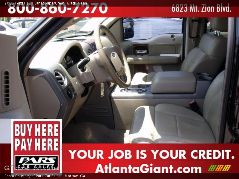 Black / Tan 2005 Ford F150 Lariat SuperCrew