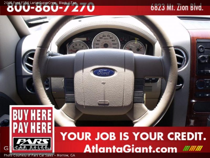 Black / Tan 2005 Ford F150 Lariat SuperCrew