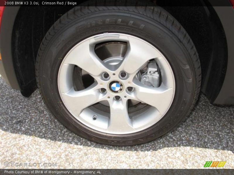 Crimson Red / Beige 2008 BMW X3 3.0si