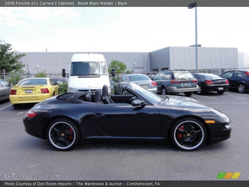 Basalt Black Metallic / Black 2008 Porsche 911 Carrera S Cabriolet