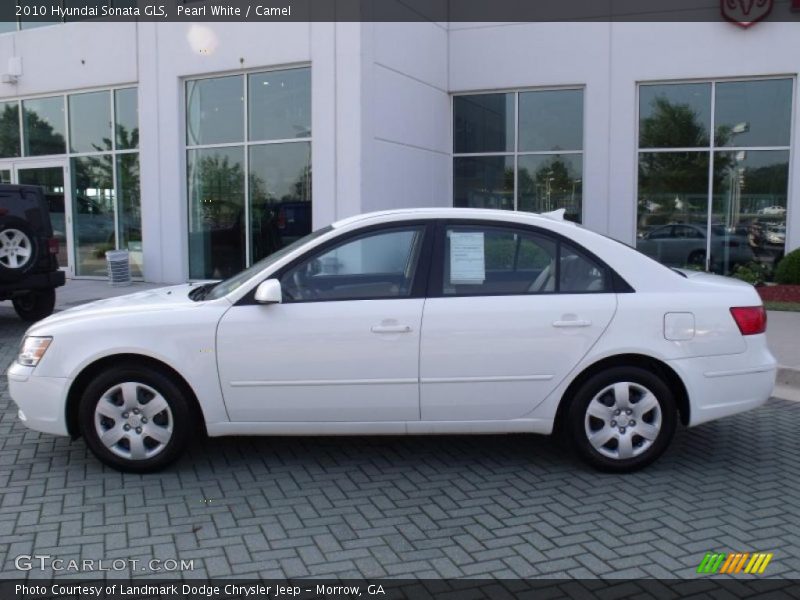 Pearl White / Camel 2010 Hyundai Sonata GLS