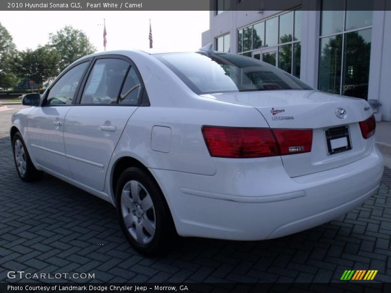 Pearl White / Camel 2010 Hyundai Sonata GLS
