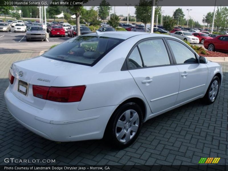 Pearl White / Camel 2010 Hyundai Sonata GLS
