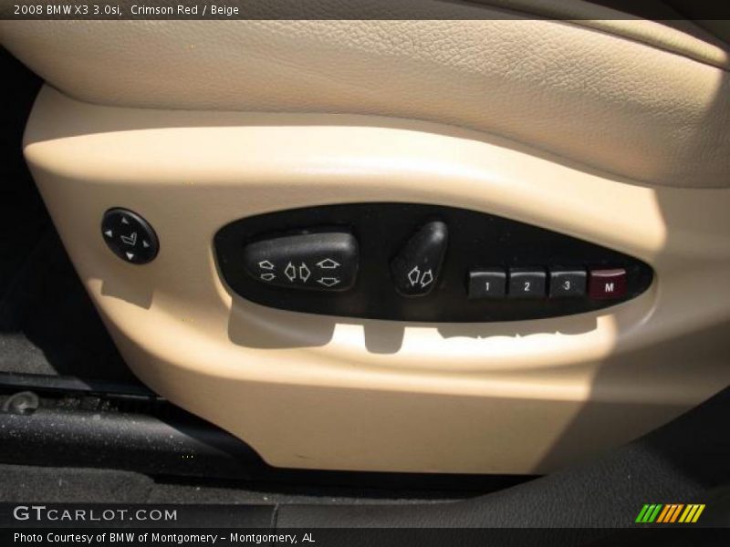 Crimson Red / Beige 2008 BMW X3 3.0si