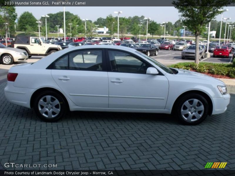 Pearl White / Camel 2010 Hyundai Sonata GLS
