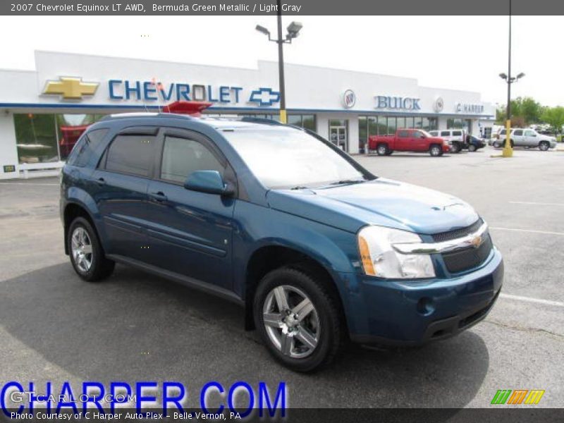 Bermuda Green Metallic / Light Gray 2007 Chevrolet Equinox LT AWD