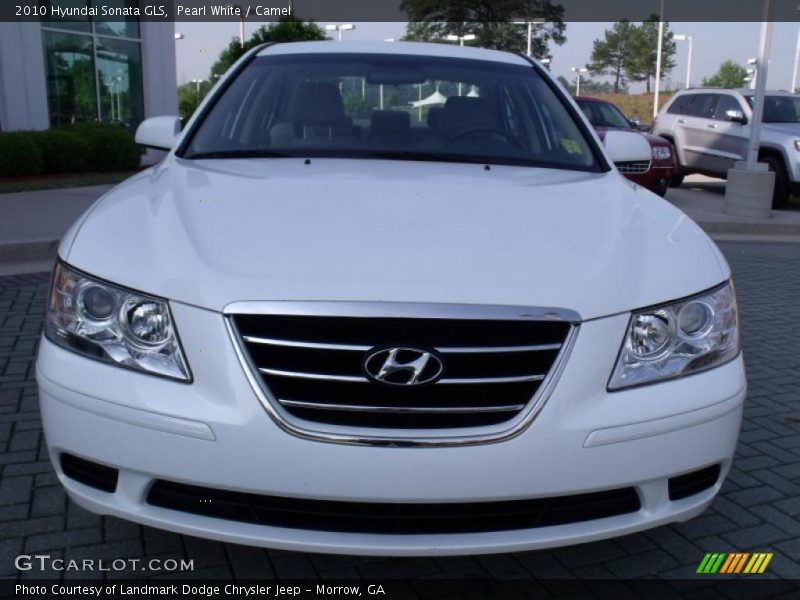 Pearl White / Camel 2010 Hyundai Sonata GLS