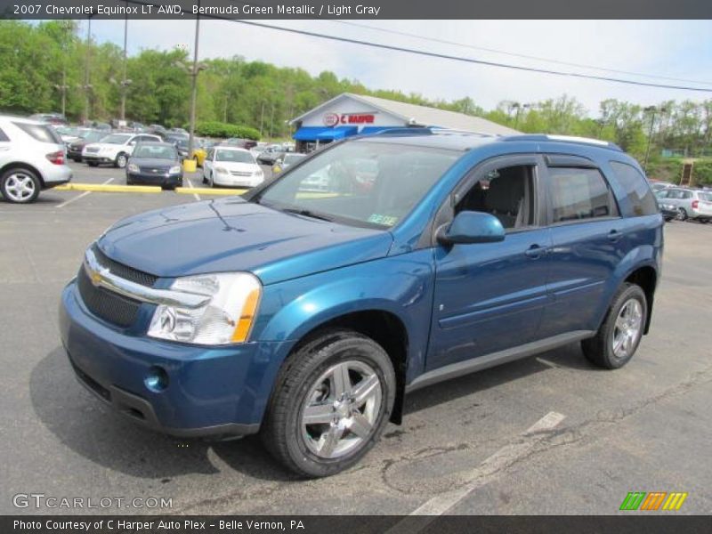 Bermuda Green Metallic / Light Gray 2007 Chevrolet Equinox LT AWD