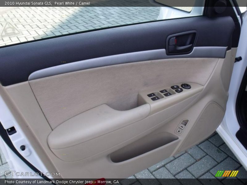 Pearl White / Camel 2010 Hyundai Sonata GLS