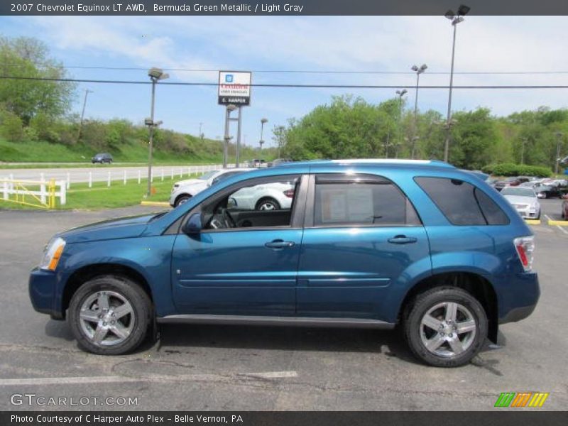 Bermuda Green Metallic / Light Gray 2007 Chevrolet Equinox LT AWD