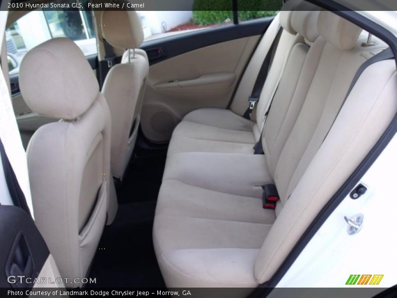 Pearl White / Camel 2010 Hyundai Sonata GLS
