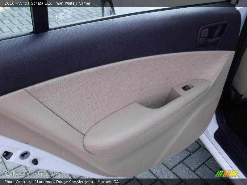 Pearl White / Camel 2010 Hyundai Sonata GLS