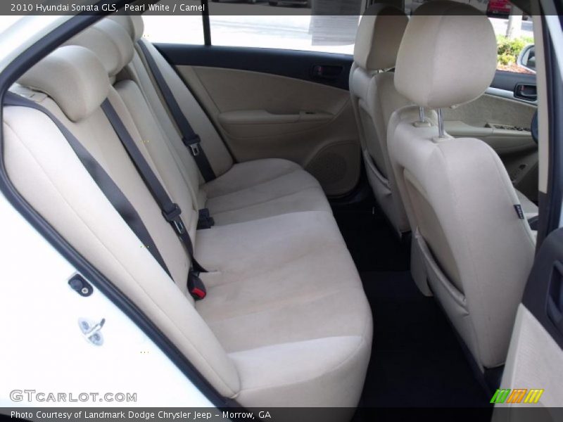 Pearl White / Camel 2010 Hyundai Sonata GLS