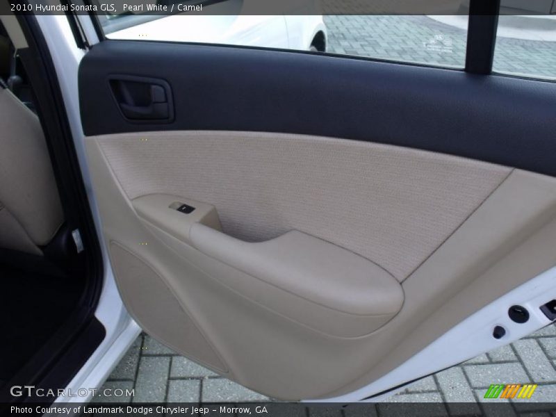 Pearl White / Camel 2010 Hyundai Sonata GLS