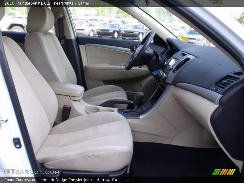 Pearl White / Camel 2010 Hyundai Sonata GLS
