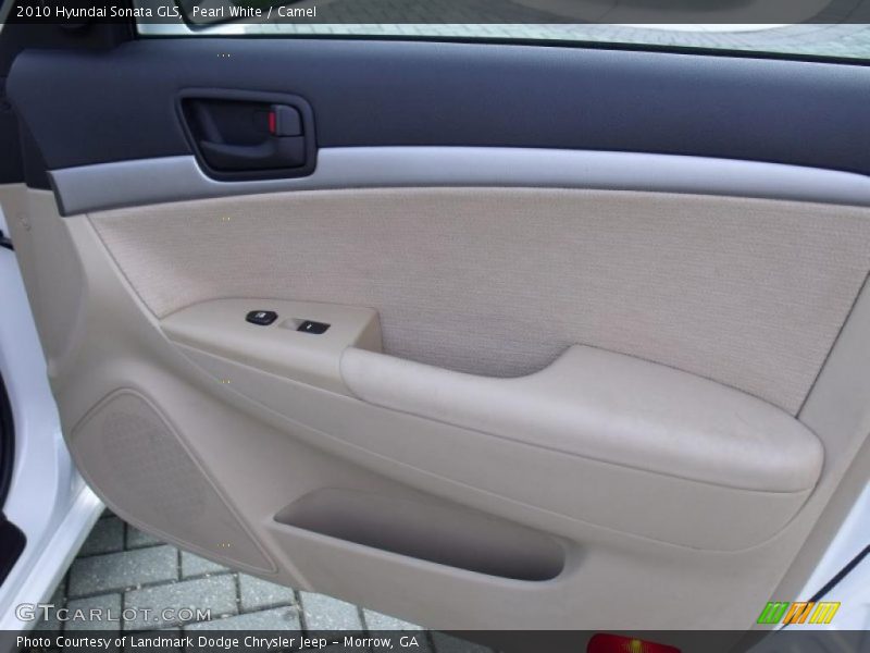 Pearl White / Camel 2010 Hyundai Sonata GLS