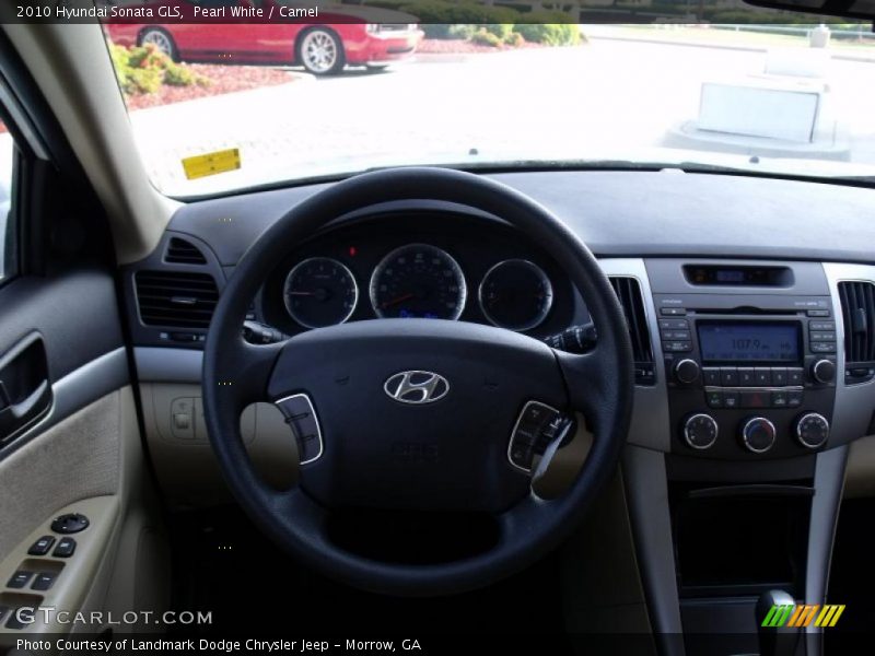 Pearl White / Camel 2010 Hyundai Sonata GLS