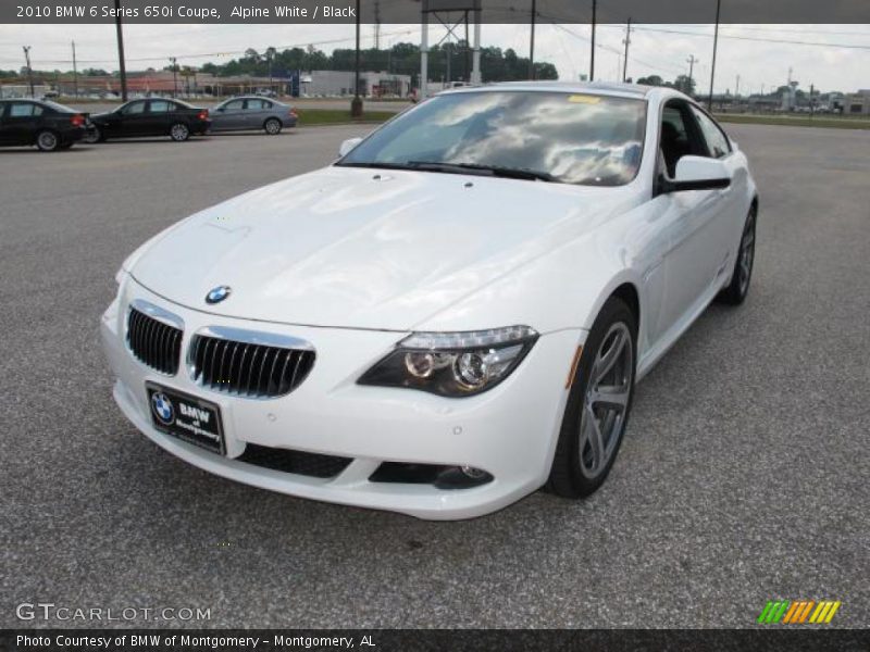 Alpine White / Black 2010 BMW 6 Series 650i Coupe