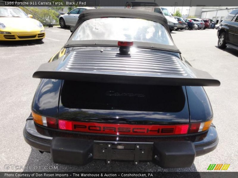 Black / Red 1986 Porsche 911 Carrera Targa