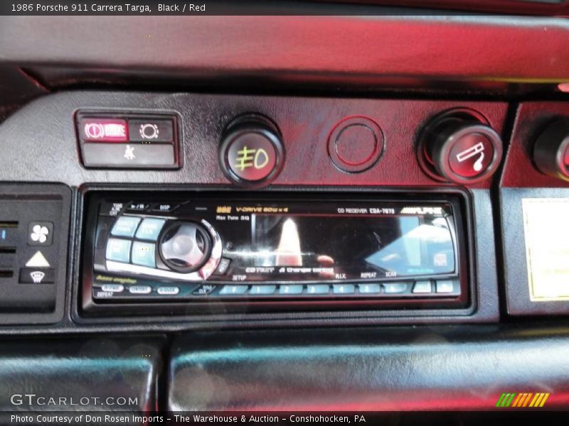 Black / Red 1986 Porsche 911 Carrera Targa