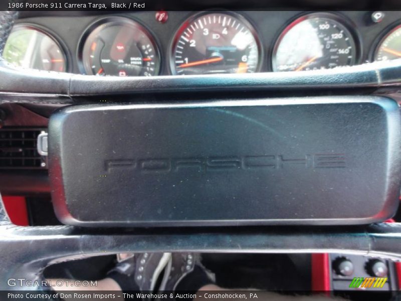 Black / Red 1986 Porsche 911 Carrera Targa