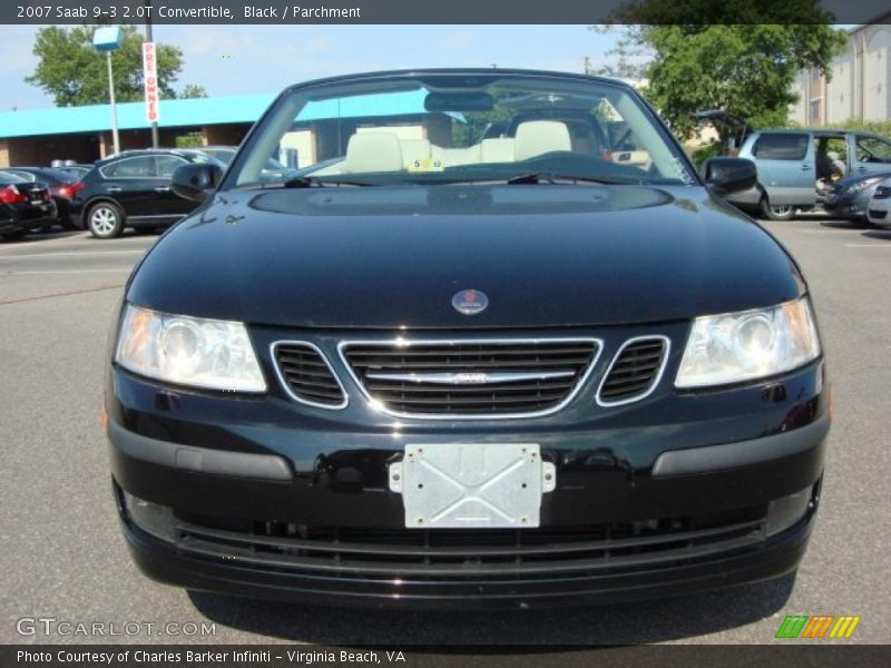 Black / Parchment 2007 Saab 9-3 2.0T Convertible