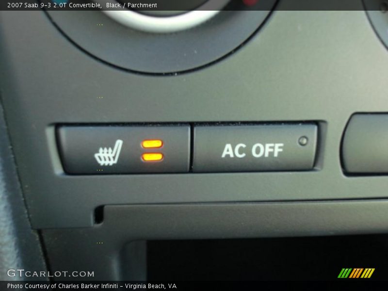 Black / Parchment 2007 Saab 9-3 2.0T Convertible