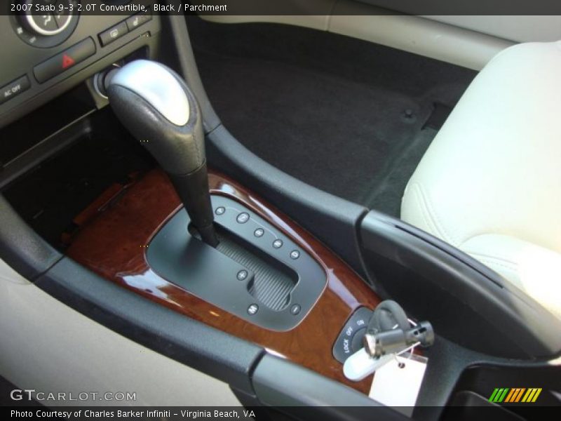 Black / Parchment 2007 Saab 9-3 2.0T Convertible