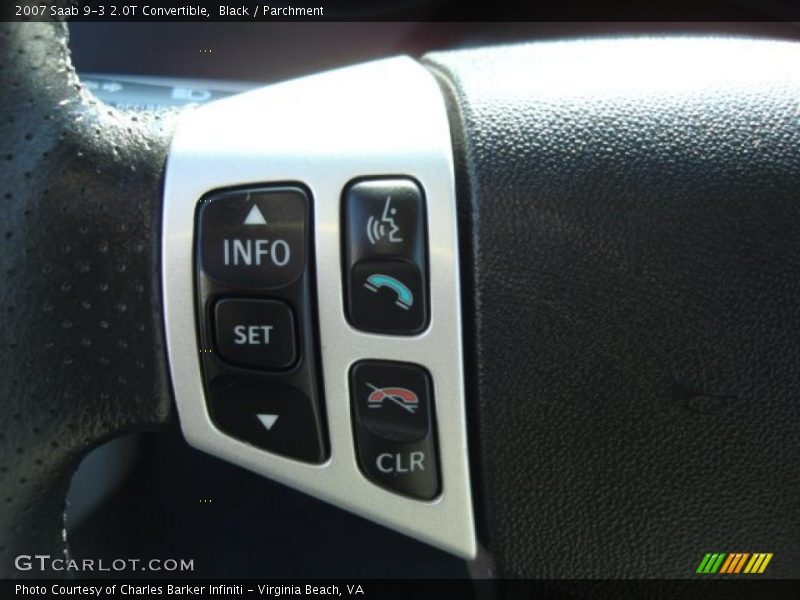 Black / Parchment 2007 Saab 9-3 2.0T Convertible