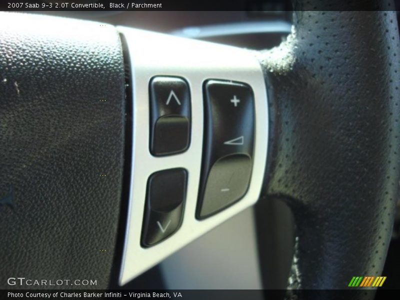 Black / Parchment 2007 Saab 9-3 2.0T Convertible