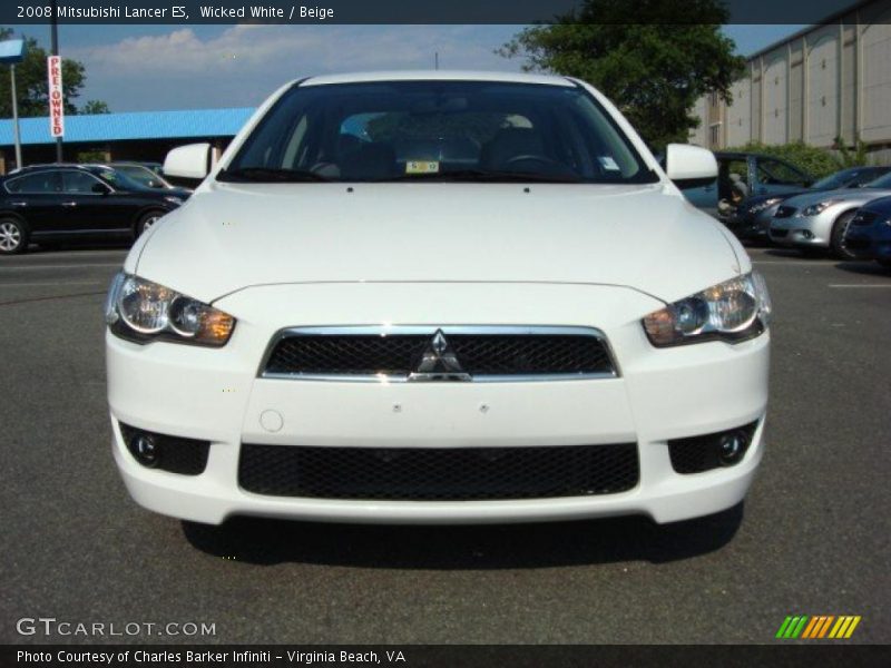 Wicked White / Beige 2008 Mitsubishi Lancer ES