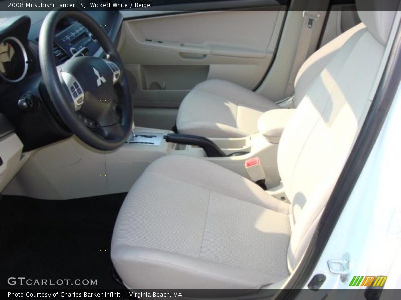 Wicked White / Beige 2008 Mitsubishi Lancer ES