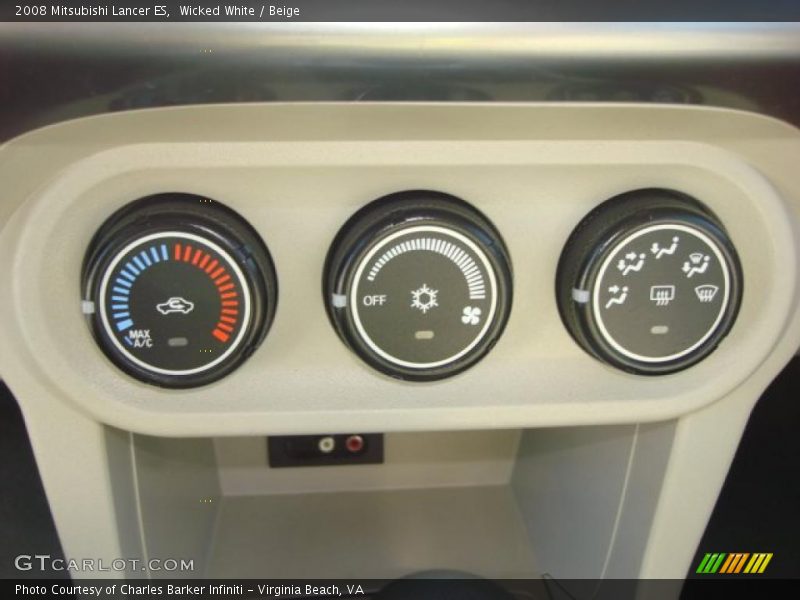 Wicked White / Beige 2008 Mitsubishi Lancer ES