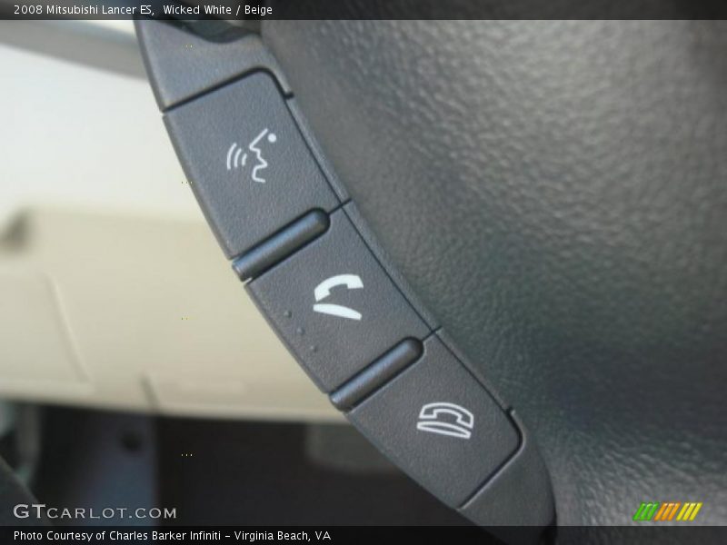 Wicked White / Beige 2008 Mitsubishi Lancer ES