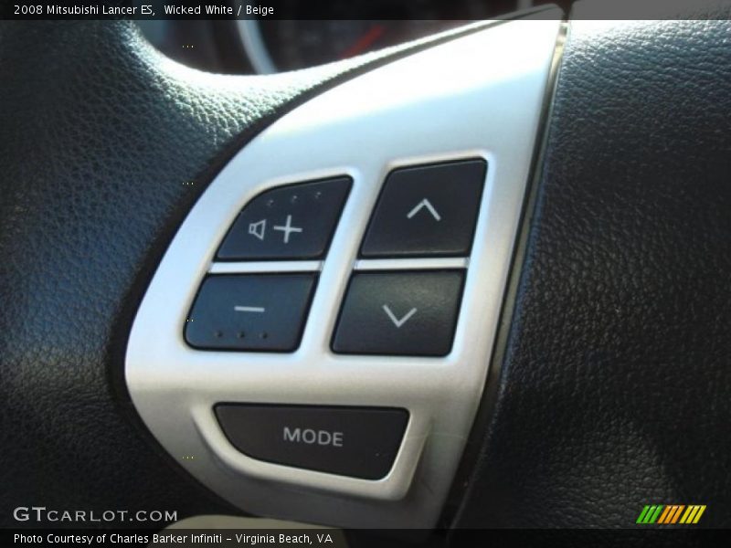 Wicked White / Beige 2008 Mitsubishi Lancer ES