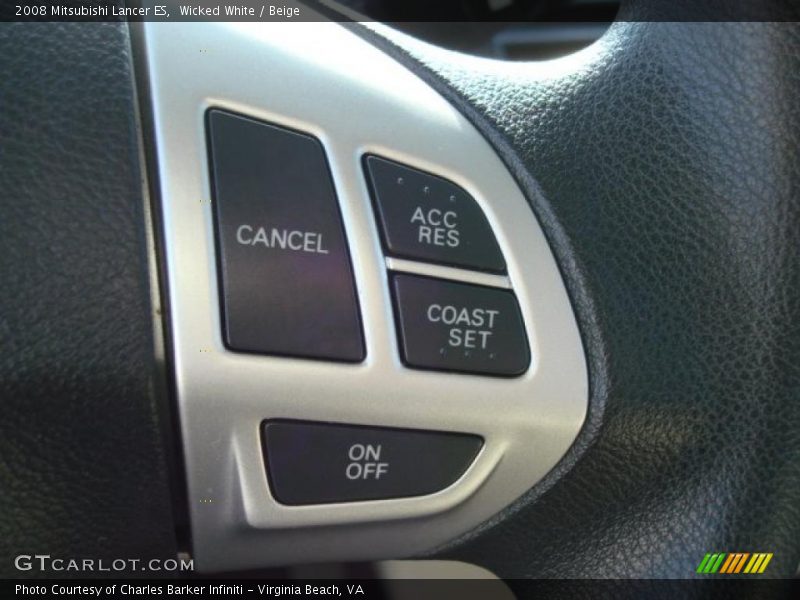 Wicked White / Beige 2008 Mitsubishi Lancer ES
