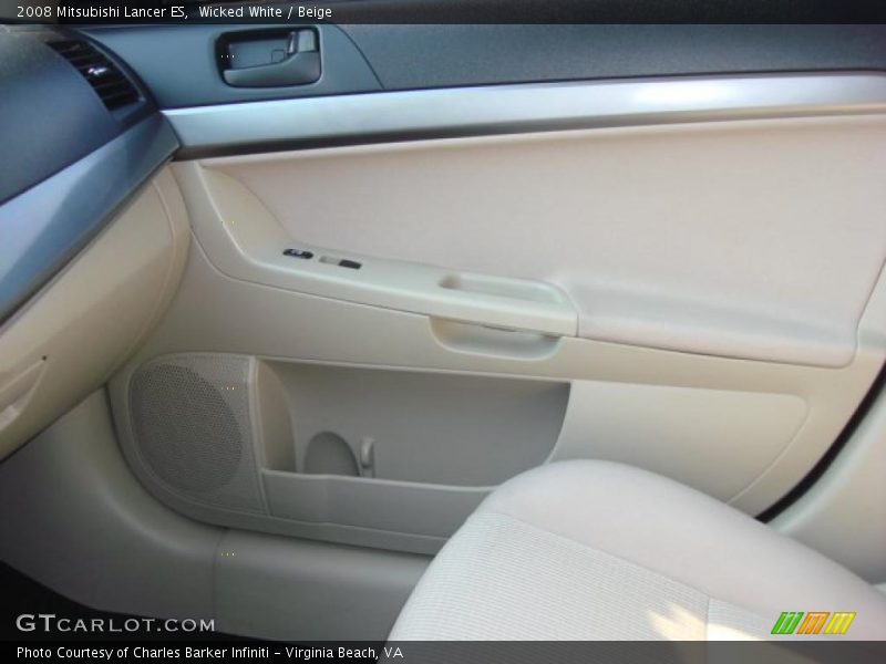 Wicked White / Beige 2008 Mitsubishi Lancer ES