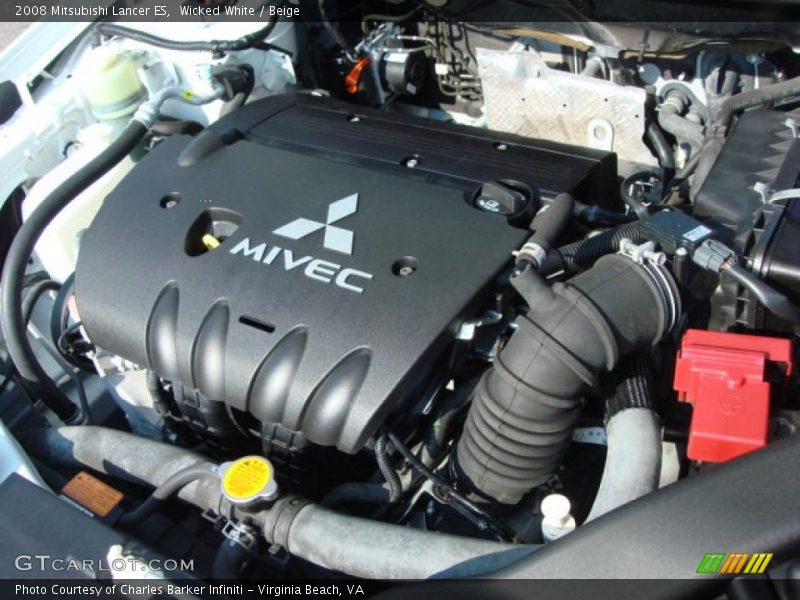 Wicked White / Beige 2008 Mitsubishi Lancer ES