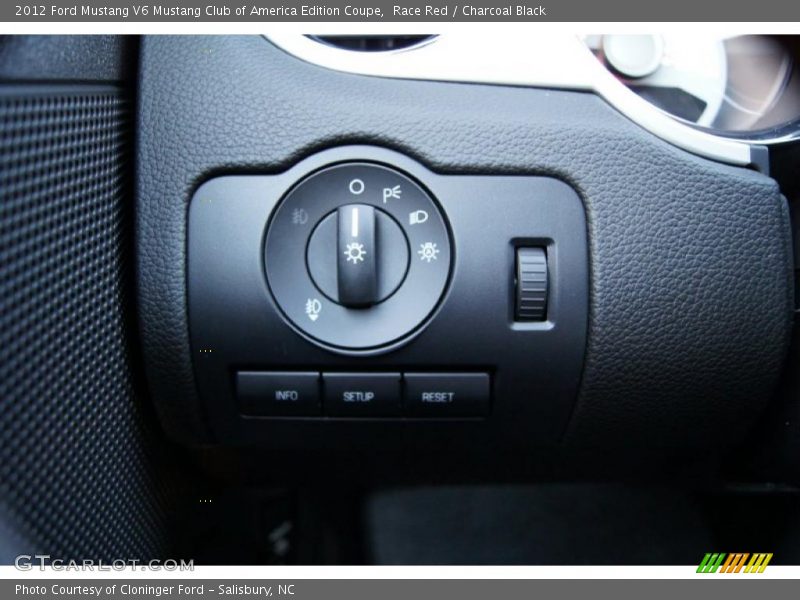 Controls of 2012 Mustang V6 Mustang Club of America Edition Coupe