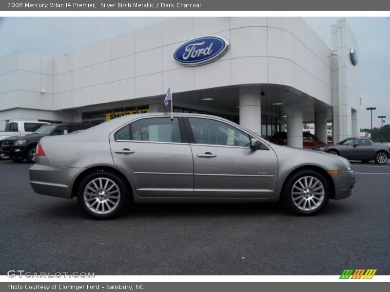 Silver Birch Metallic / Dark Charcoal 2008 Mercury Milan I4 Premier